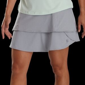FootJoy Women's Performance Layered Skort Heather Gray Skirt-Shorts - Sz Medium